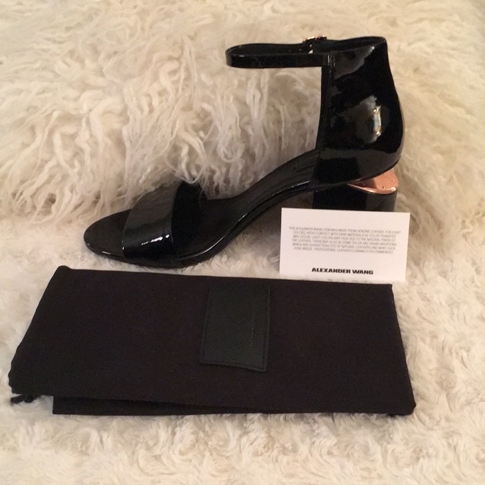 Alexander Wang Abby Black Tilt Heels 38 1/2